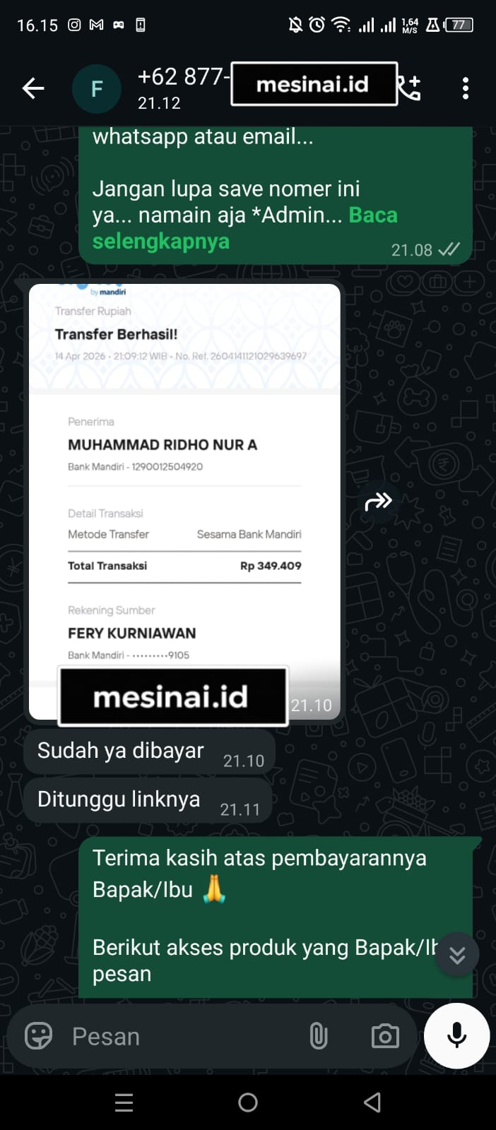 Bukti transfer 4