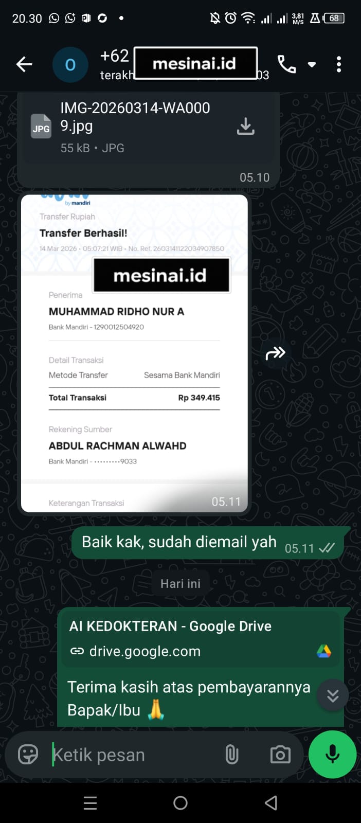 Bukti transfer 6