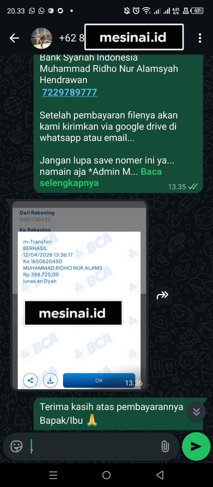 Bukti transfer 7